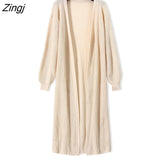 Women's cardigans 2022 New Style for Autumn and Winter Casual Long Knitted Cardigan women sweater Jacket V-Neck Full