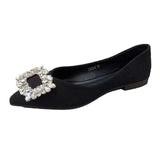 Spring And Autumn New Soft-Soled Tip Flat-Soled Single Shoes Women's Fashion Bean Shoes Light Mouth Fairy Wind Gentle