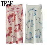 2023 Women Skirt Tie Dye Summer Long Skirts For Women Fashion 2023 High Waist Midi Skirt Vintage Elegant Women's