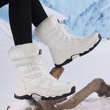 Warm Snow Boots Women Plus Velvet Thick Northeast Tourist Cotton Boots Outdoor Climbing Boots Ski