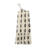 Asymmetric Long Dresses For Women Print Backless Loose Summer Dress Woman 2023 Off Shoulder Casual Holiday Beach