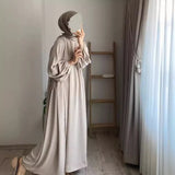 And Autumn New Muslim Women's Clothing Pure Color Elegant Fashion Loose-Fitting