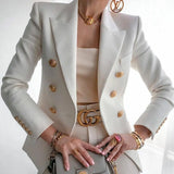 Spot 2025 Women's Wear Slim Solid Color Fashion Casual Suit Short Coat