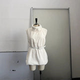 Shooting-2025 Explosion Comfortable Warm Solid Color Round Collar Knitted Tie-Up