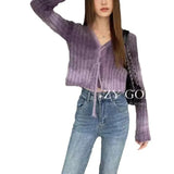 Spice Girls Short Long-Sleeved Sweater With A Small V-Neck Design Bottom Sweater