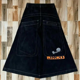 Jeans Vintage Hip-Hop Baggy Jeans Menswear Gothic Trousers With High Waist And Wide Legs 211-0-Outfit