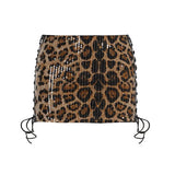 Club Sexy Hot Babes Leopard Tlings Short Skirt Design Feel Side Strap A Version Of Low-Rise Half Skirt