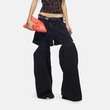 Zingj Loose Show Thin Zhongshan Wide Leg Pants 2024 Spring New Niche Wind Personality Design Sense Show Leg Jeans