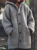 Women's Temperament Commute Mid-length Sweater Hooded