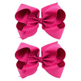 6'' Solid Color Grosgrain Ribbon Bows Hair Clips For Cute Girls Large Handmade Hairpins Barrettes Kids Hair