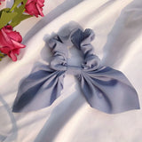 Color Women Hair Scrunchie Bows Ponytail Holder Hairband Bow Knot Scrunchy Girls Hair Ties Hair