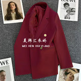 Zingj Metal Button Suit Jacket Female Fall 2024 New British Style Design Sense Double Breasted Korean