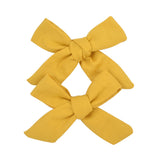 Solid Cotton Hiar Bows With Clip For Baby Girls Boutique Handmade Hair Clip Hairgrip Barrettes Hair Acesssories