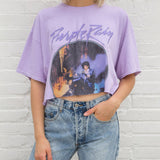 Band Graphic Tee Shirt Women 2021 Summer Short Sleeve Purple Boyfriend T-shirts Femme Retro Streetwear Sexy Crop