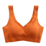 Silk Bra Seamless Vest Bras Women Soft Thin Push Up Underwear Lingerie Sleep Top Chest Padded Bralette топ женский