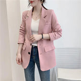 Zingj Suit Jacket Lady Tide Ins Spring And Autumn Winter Short Small Korean Version Loose And Versatile Foreign Style Casual