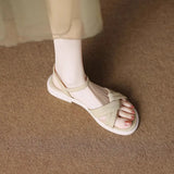 Zi Yan- -2025 Summer New Soft Bottom Simple Sandals Women Not Tired Feet Small Fragrant Wind Comfortable One Word With