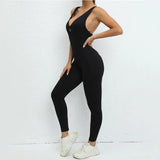 Sexy Hollow Scrunch Monkeys Women Gym Sport Jumpsuit Raises Butt White Black Female Yoga Fitness Overalls Summer