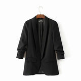 Blazer Women Suits 2020 Spring Summer Three Quarter Sleeve Thin Jacket Leisure Pink