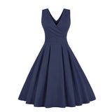 Women Clothing Summer Retro 50s 60s Red Navy Blue Dress Dots Pinup Rockabilly Sexy Party Tunic Dresses Vestidos de