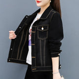 Jacket Women Jeans Jackets Blue Black New Autumn Wear Long Sleeve Female Slim Short Jacket Coat Womens Jackets and
