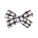Cotton Linen Leopard Print Hair Bows With Clip For Baby Girls Plaid Hair Clips Barrettes Hairpins Headwear Hair