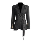 Temperament Trend Wind Suit Autumn 2025 New Small Niche Design Lapel Tie Suit Jacket