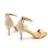 Cm Temperament Shallow Word With Fine Heel Sandals Imitation Pearl Wedding Shoes Sexy Fish Mouth Summer Sandals Size
