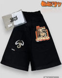 New High Street Hiphop Hip Hop Brand Printed Jeans Men's Straight Baggy Wide-Legged