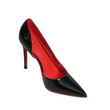 And Summer 2025 New Pointed Temperament Patent Leather Bare Red-Soled High-Heeled Shoes Women's Fine Side Air Work Shoes Single
