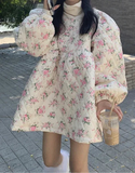 Pink Floral Quilted Coat- Outfit