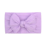 New Cotton Solid Baby Headband For Cute Girls Kid Wide Bow Knot Turban Elastic Hairbands Handmade Headwear Hair