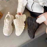Zingj Version Of Dad Shoes Female Spring 2023 New Fashion Platform Platform Sports Shoes Student Tie Heighten Casual
