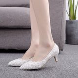 Spring Side Thin Heel Single Shoes Spring Shoes 2025 New Female Fragrant Style College Lace High