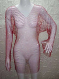 black fishnet rhinestone mini summer dress women Glitter bodycon club party dress see through bikini cover up beach