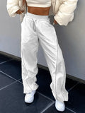 Hip Hop Pintuck Detail Baggy Parachute