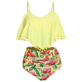 Sexy Tankini Swimwear Women Push Up Swimsuit High Waisted Bathing Suit Floral Biquini Two Piece Bikinis Beachwear Plus