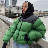 Warm Thick Demi-season Women's Winter Coats Puffer Down Jacket For Women Parkas Cotton Female Clothing Green Winter
