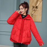 Fake Two Women's Down Cotton Cotton-Padded Clothes Short Style 2024 New Winter Women's Fashion Loose Large Size Cotton-Padded Jacket Tide-Outfit