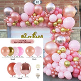 Silver Macaron Birthday Balloon Garland Arch Kit Party Foil Metal Balon Weding Baby Shower Birthday Party Decor Kids Adults