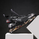 Men Sneakers Breathable Mesh Running Shoes Men Graffiti Sports Shoes Fashion No-slip Walking Jogging Shoes
