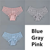 Sexy Women Lace Panties Underwear Seamless Transparent Panties Thongs Low Waist Hollow Briefs Solid Female Panty