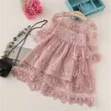Winter Girls Dress Flower Red Girls Clothes Lace Girls Casual Clothing Party Dress For 3-8 Years Christmas Girls