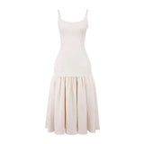 Strappy Pleated Midi Dress-Outfit