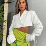 Button Elegant Blazer For Women Coats Autumn Long Sleeve Short Jacket Female Fashion Notched Collar Blazers