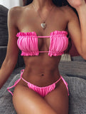 Zingj New Swimsuit Hot Sexy Folded 镂 Empty