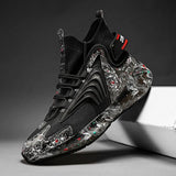 Graffiti Sport Shoes Designer Sneakers Good Quality Breathable Men Running Shoes Chunky Shoes Cushioning Jogging
