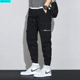and Summer Big Men Trousers Knitted Sports Pants Men Pants Loose Korean Version of All-Match Overalls Trousers