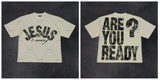 T-Shirt Men's Gothic Graphic Printing T-Shirt With Cotton Round Collar And Oversized Short Sleeves On The Street Of