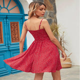 Women's Clothing Temperament Fresh And Sweet Floral High Waist Suspender Sexy Dress 2022 Spring And Summer